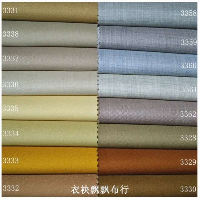 Fine-spun anti-wrinkle colored yellow light wool fabric for suit trousers and skirts