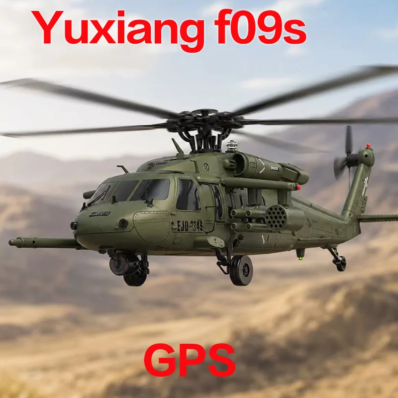 Remote controlled aircraft helicopter rescue Black Hawk armed Yuzuru F09-S GPS UH60 one click reverse flight automatic return ou