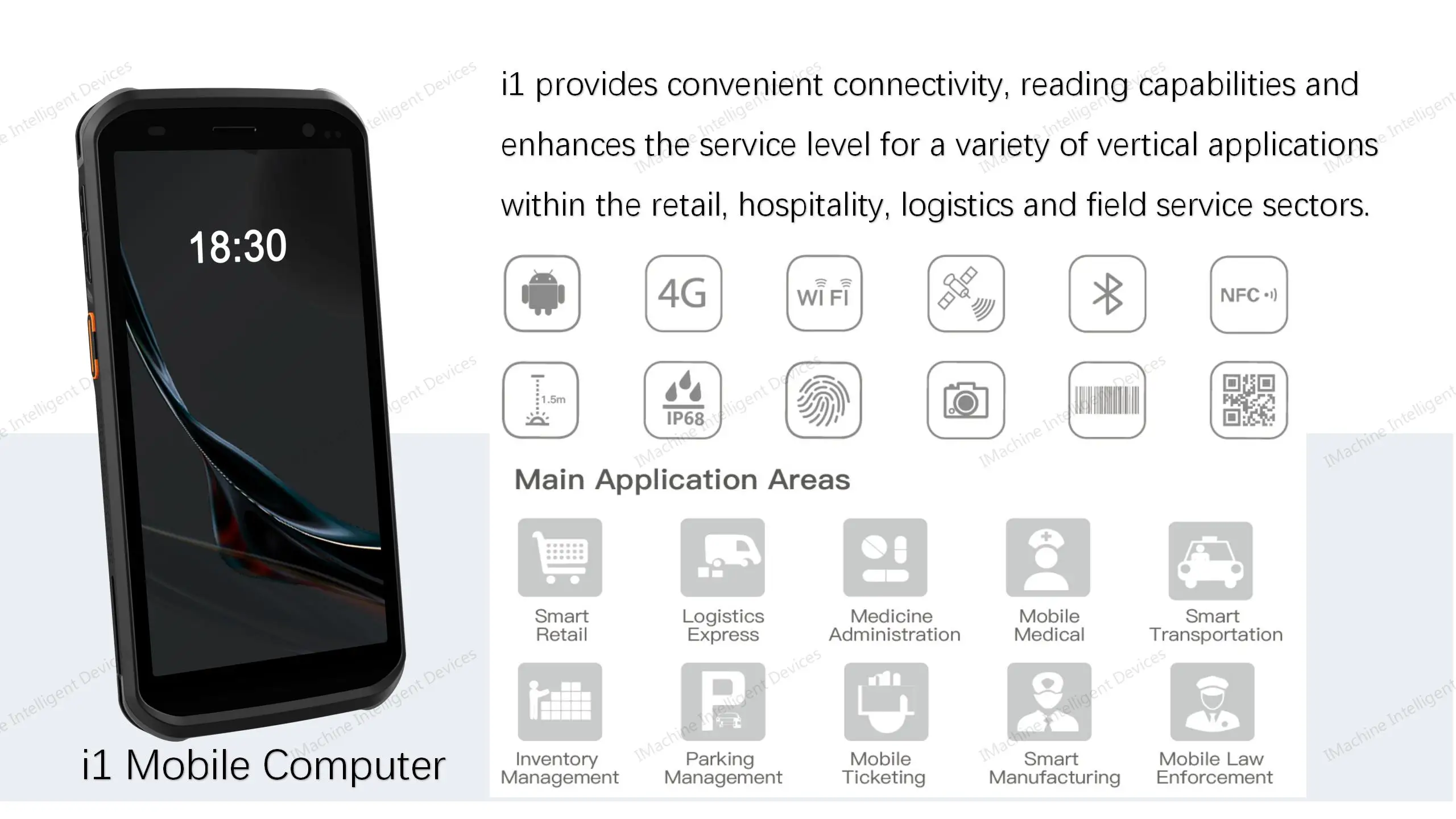 Pda Android Pdas Mobile Computer Data Terminal Logistic Android 11 5.5'' HD Handheld Pda with RFID NFC IP68 Handheld Computer