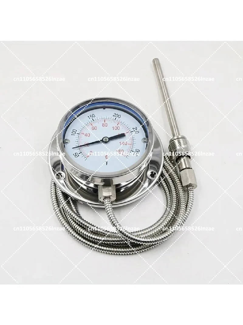 304 Stainless Steel Pressure Thermometer Remote Transmission High Precision Gauge