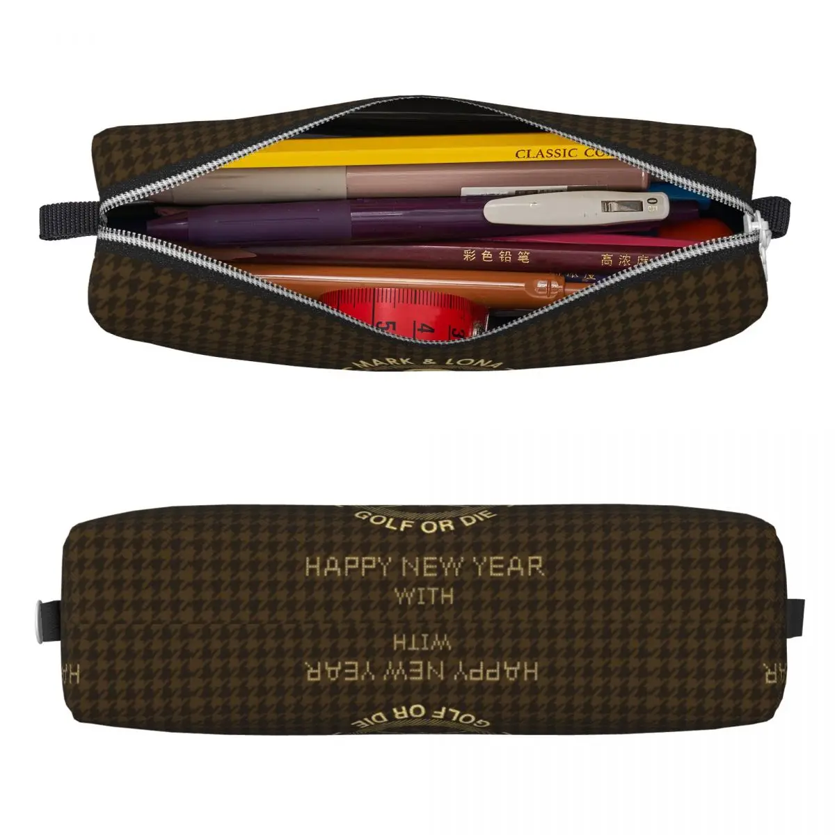 Markk Golf Lover Lonaa Pencil Case Sports Merchandise Pen Box Bag Student Large Storage Students School Cosmetic Pencil Box