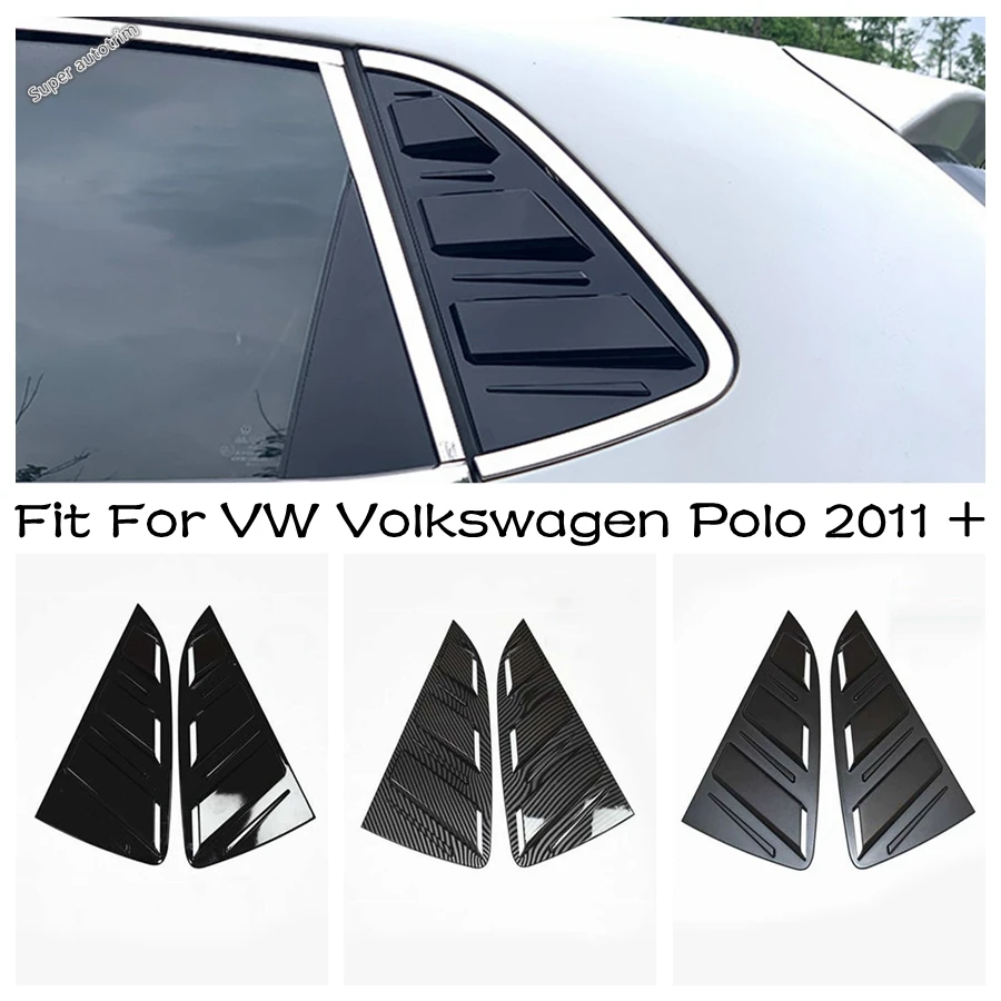 

Rear Window Shutter Louver Sunshade Blind Side Air Vent Panel Cover Trim Exterior Accessories For VW Volkswagen Polo 2011 - 2018