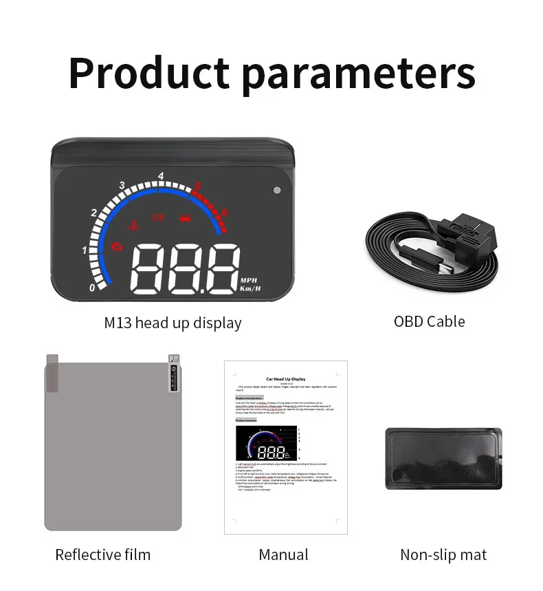 السيارات الإلكترونية سيارة HUD رئيس متابعة العرض obd2 + GPS EUOBD سرعة RPM استهلاك الوقود الجهد العارض الزجاج الأمامي الجهد إنذار