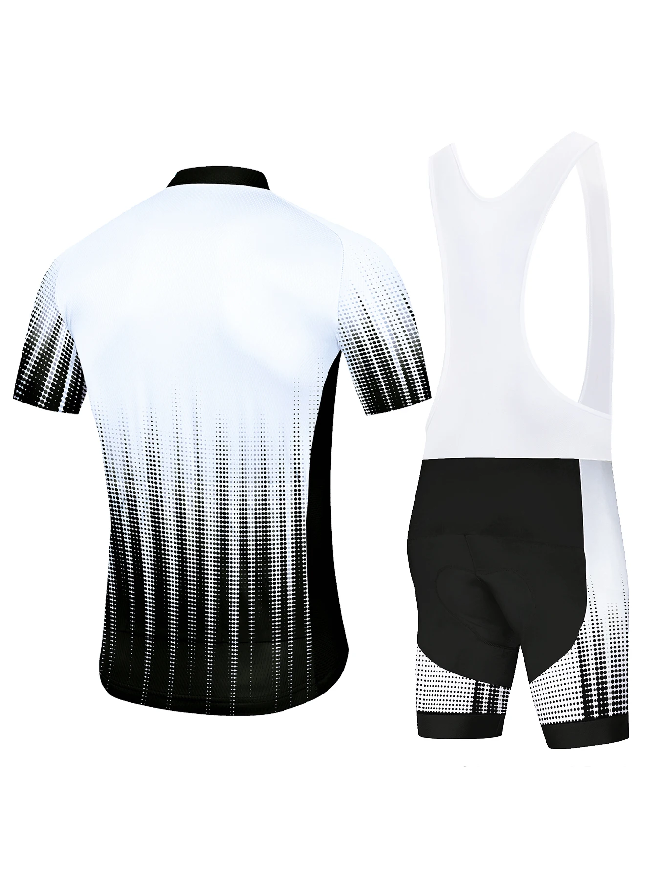 KRAKEN OCTOPUS white dot print quick drying cycling shirt with three back pockets tight cycling shorts 20D seat cushion