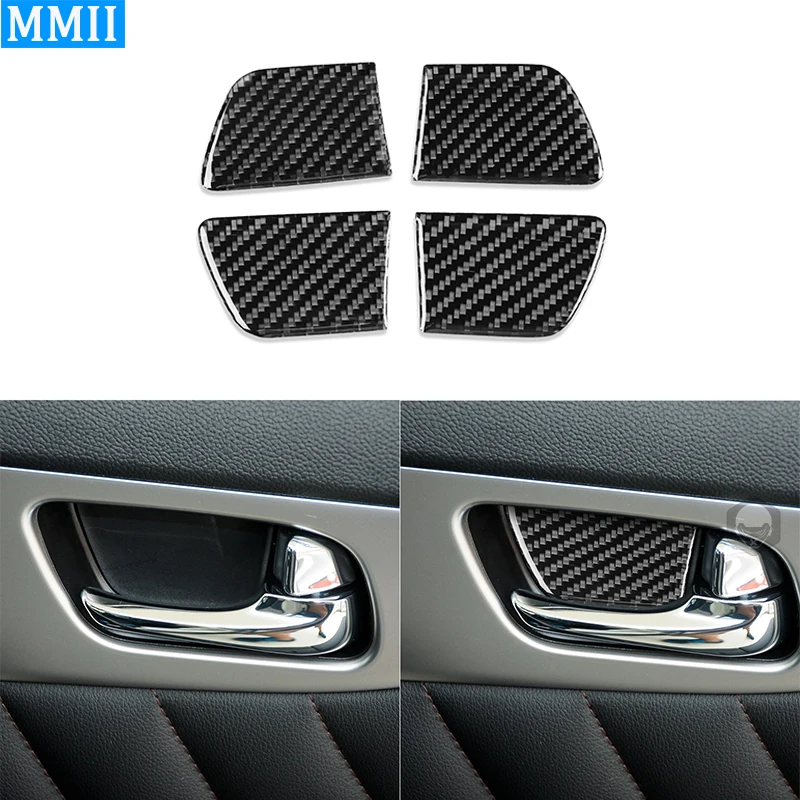 

For Infiniti FX 2009-2013 Real Carbon Fiber Door Bowl Handle Pull Cover Trim Car Interior Decoration Accessories Sticker