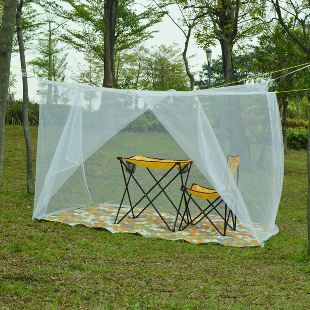 Grande Mosquiteiro Branco para Camping, Viagem ao ar livre, Tenda portátil à prova de insetos, Dormir quarto interior