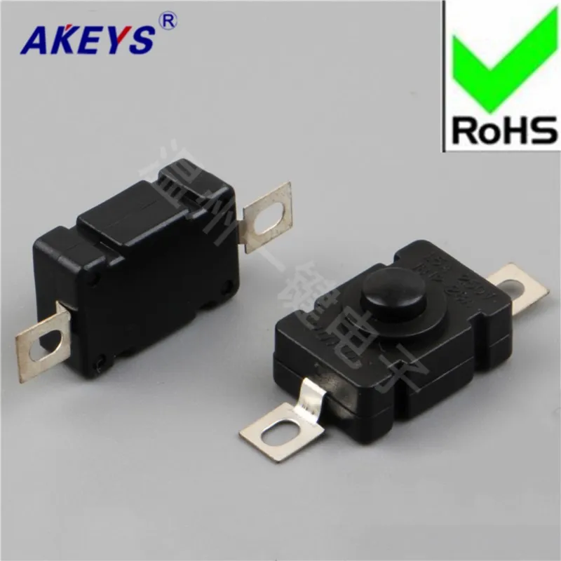 10 PCS 1812A self-locking rectangular switch button switch flashlight fishing lamp toy model making element