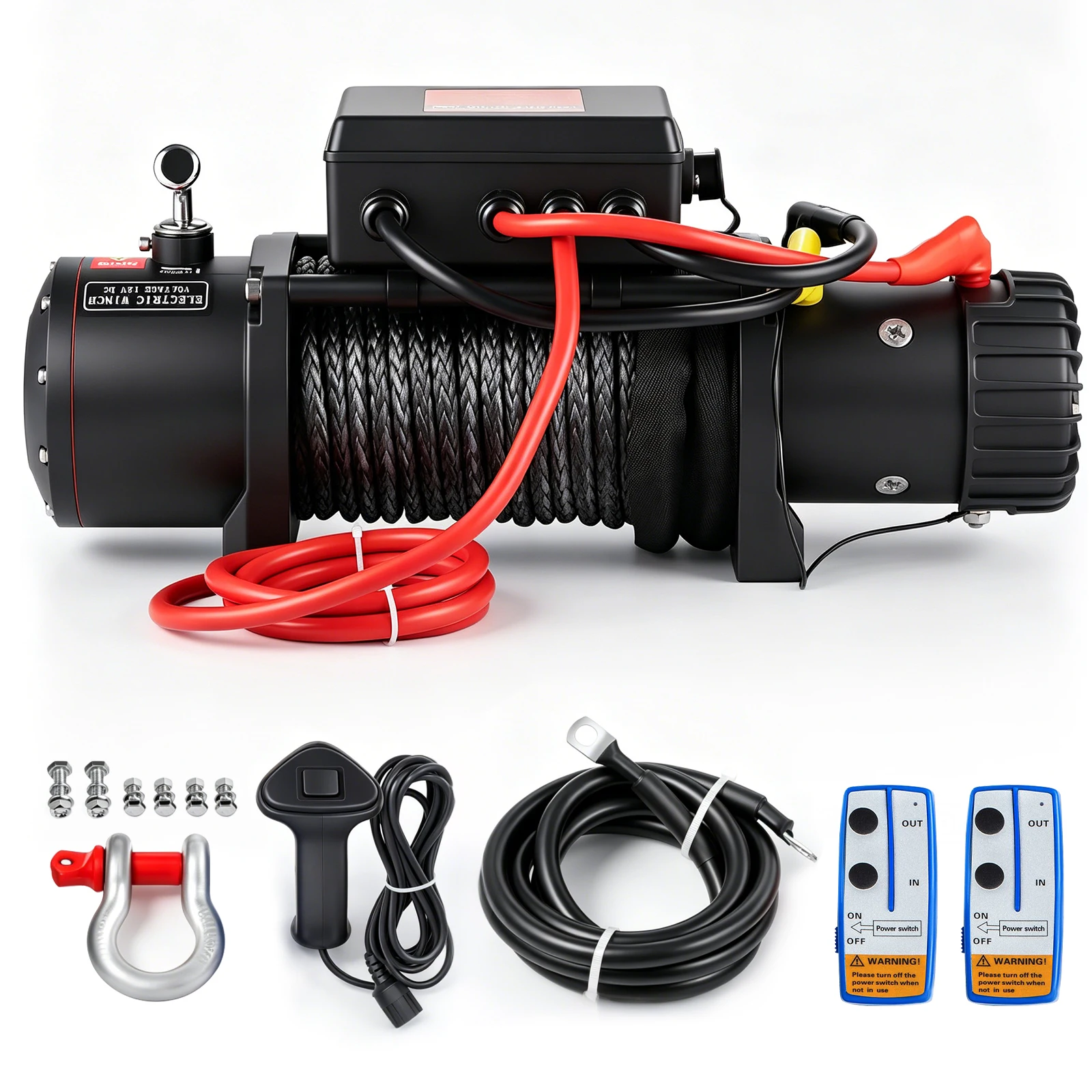 13500lbs Electric Winch Car Truck Winch|SIHAO 13500 LBS 12V Electric Winch 27M 92FT Synthetic Rope Wireless and Wired Remote Off Road Recovery for 4X4 Truck Jeep SUV ATV UTV Trailer Boat