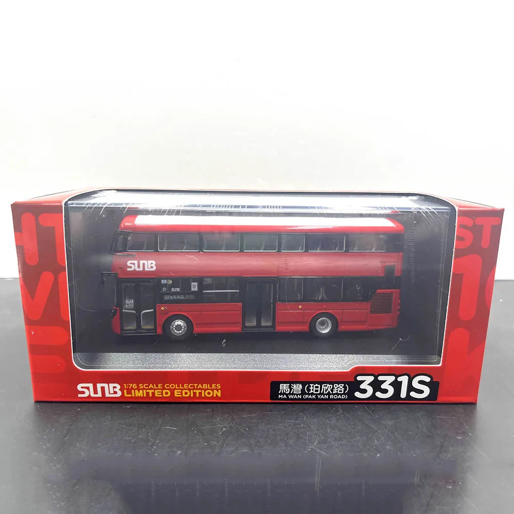 Liga vermelha ônibus modelo brinquedo coleção, Double Decker com logotipo estilo, sol Avant-garde Streetdeck, 1:76