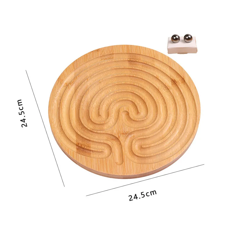 Bamboo Wooden Labyrinth Board Game Brain Teaser Puzzels Educación Montessori Hand Eye Coordination Smart Games Jeu De Société