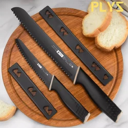 PLYS-Stainless steel serrated bread knife cake slicer, no crumbs, special knife for cutting toast baking cutting tools