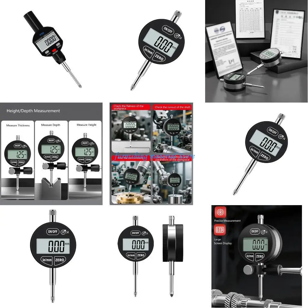 

Y5GD Ergonomic Digital Micrometer Waterproof Oil Resistant 0.001mm Accuracy Copper Axled Sleeve Measurement Tool