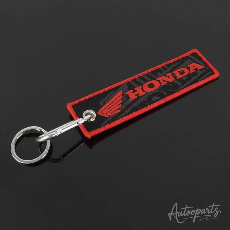 Doppelseitig bestickter Motorrad-Schlüsselanhänger für Honda CBR CBF CB400 CRF CB650R CB650F CB1000R 1100XX 1000F 600RR 1000RR