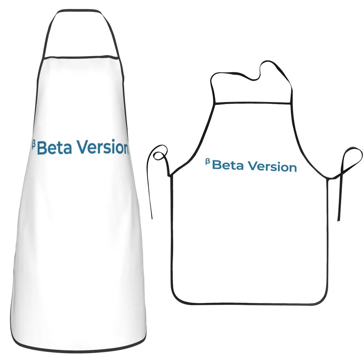 Beta Version Funny Geek Programmer Greek Letter Design Apron Chef Cooking Tablier Bib Kitchen Cleaning Pinafore for Women Men