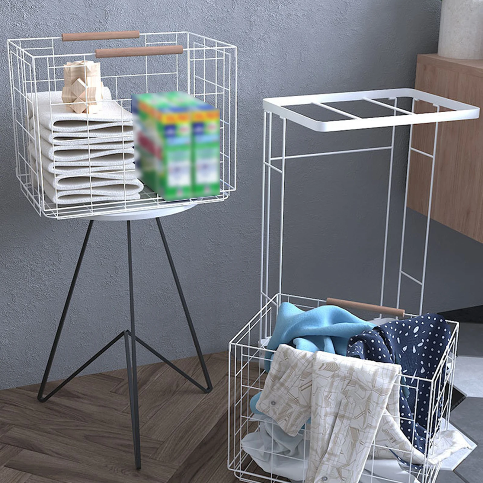 2 Tiers Bathroom Cart Organizer Organization Laundry Clothes Basket Storage Rack Laundry Basket Storage Shelves