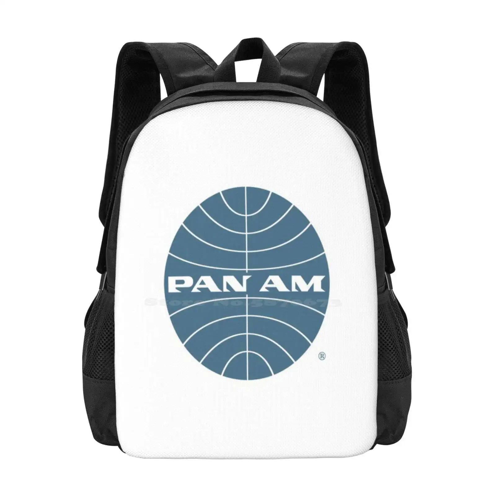 

Pan Am Early 1950S Globe Thin Frame Inverted Hot Sale Schoolbag Backpack Fashion Bags Pawamerch Paa Panam Pan American Airways