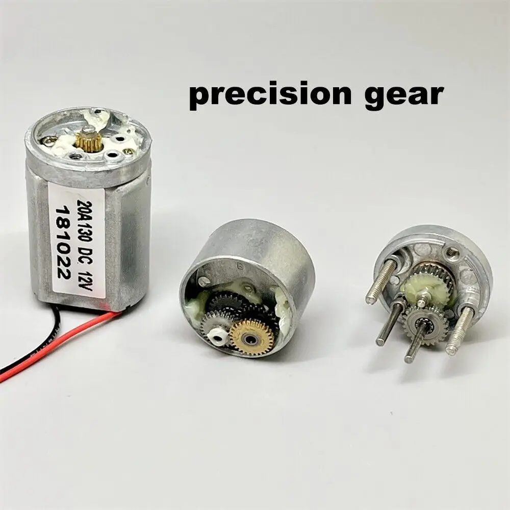 DC 6V-12V Slow Speed Micro 20mm Gear Motor Dual Flat Shaft Mini 130 Metal Gearbox Gear Motor Large Torque Robot Electric Lock