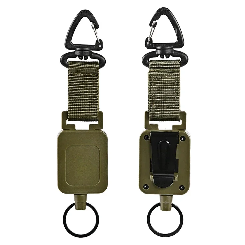 Retractable Keychain Bagpack Hook Pendant Clip Steel Cord Badge Reel Detachable Fishing Hook Multi-purpose Badge Reels