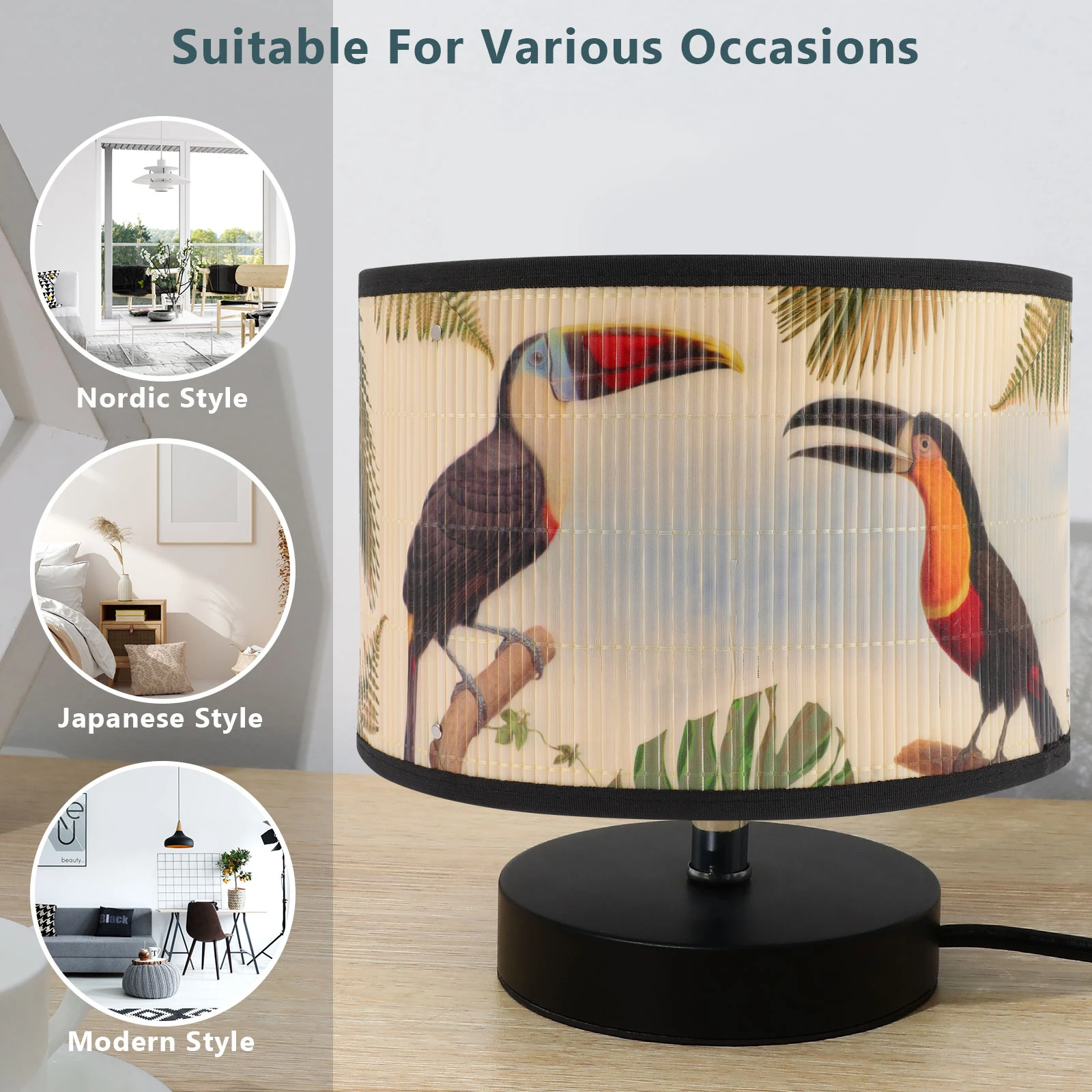 

Bamboo Lampshade Retro Khaki Cover Ceiling Shade Pendant Light Shade Durable Iron Soft Light Effect Japanese Decor
