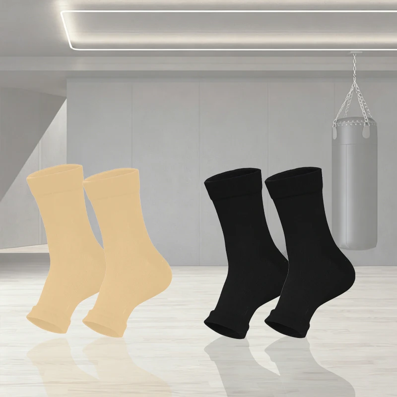 Unisex Ankle Compression Support Socks Elastic Mid Calf Foot Protection Sleeves Breathable Socks for Running