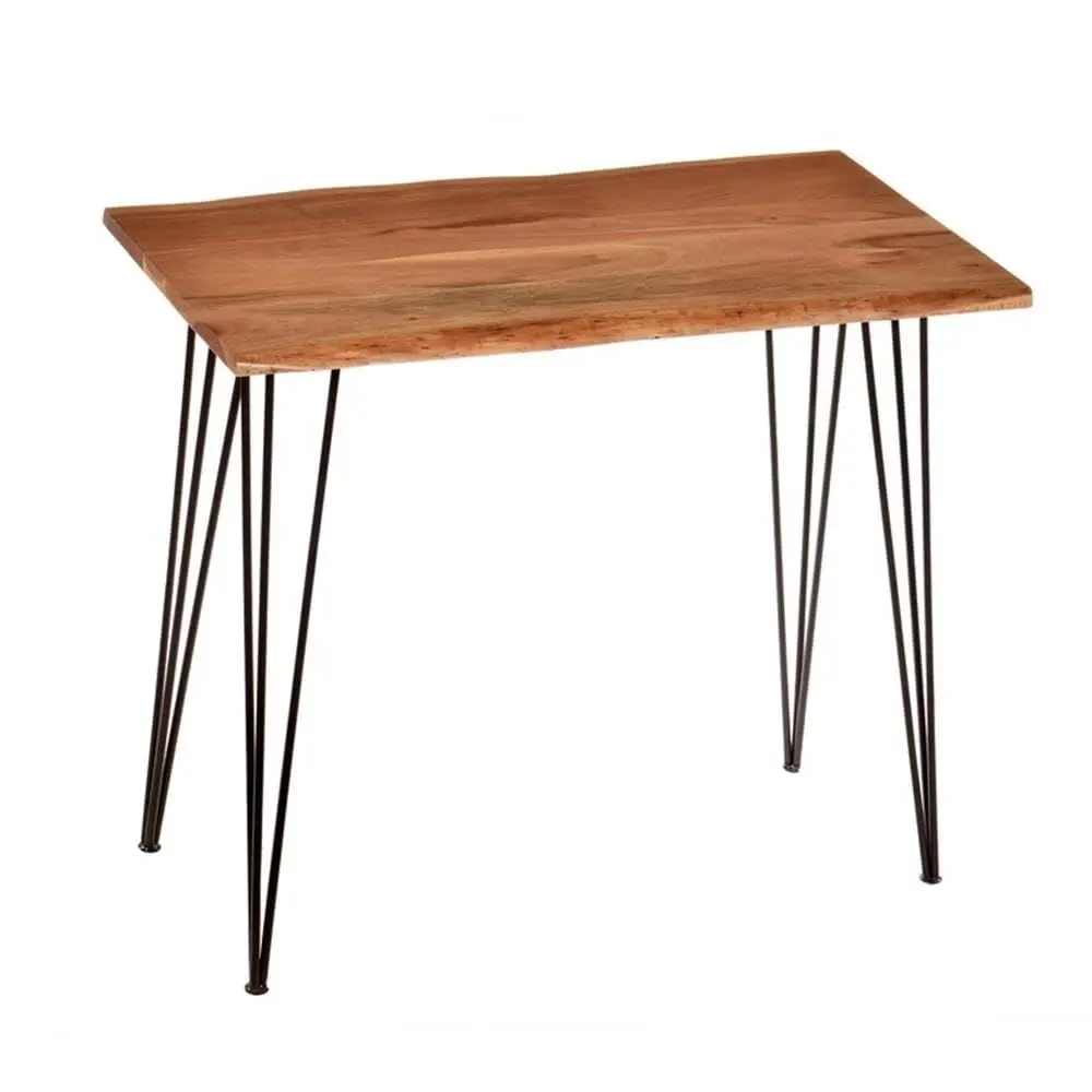 

Classic SETI Live Edge Counter Height Pub Bar Table in Natural and Black