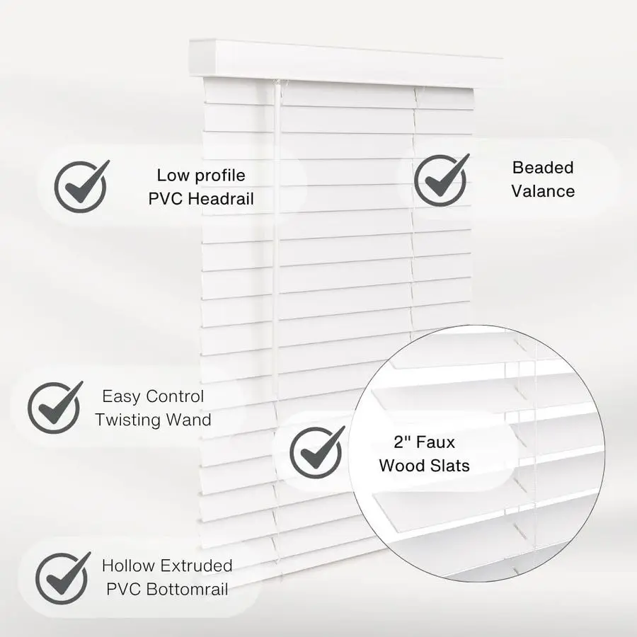 Cordless Faux Wood …