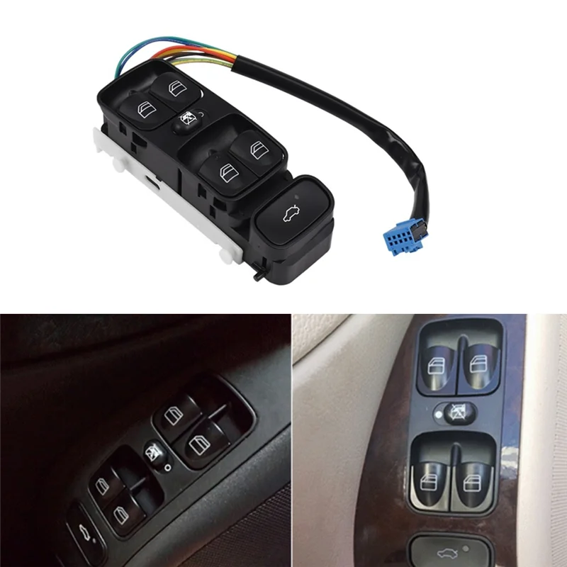 

A72Q-Car Front Left Window Control Switch Lift Button A2098203410 A2038210679 For Mercedes-Benz C-Class W203 2000-2006 LHD