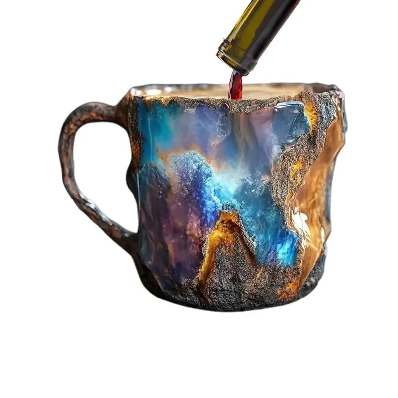 

Mineral Crystal Drinking Cups Mineral Cups Desktop Decoration Resin Mug Novelty Coffee Cups Exquisite Fake Mineral Mug