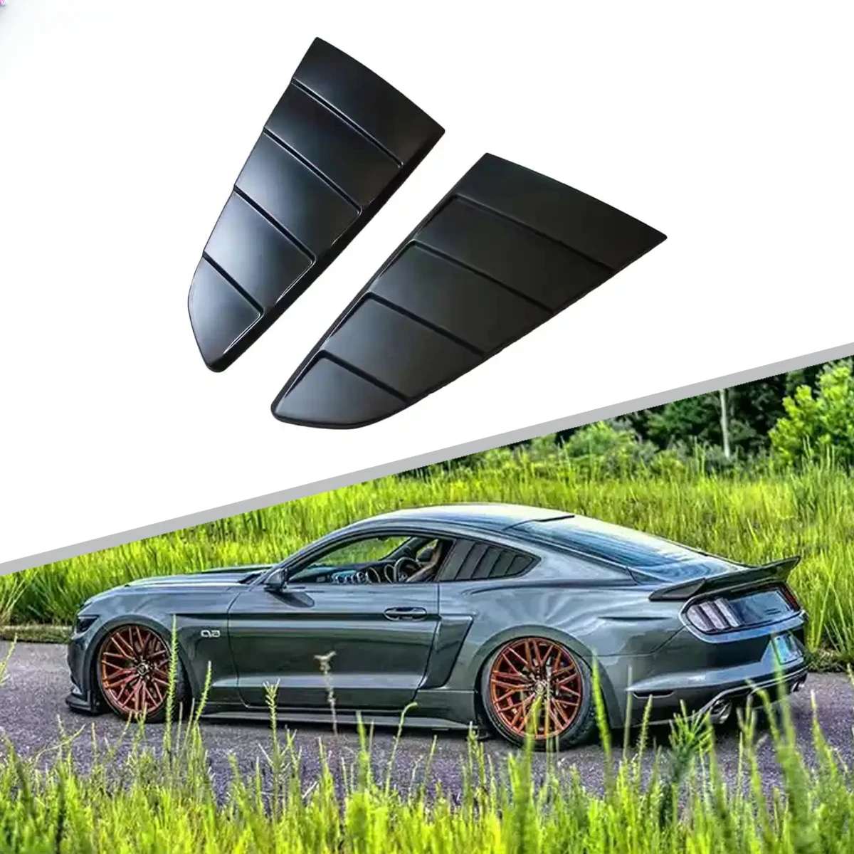 

High Quality PFT Style Quarter Side Window Louver For Mustang 2015-2022