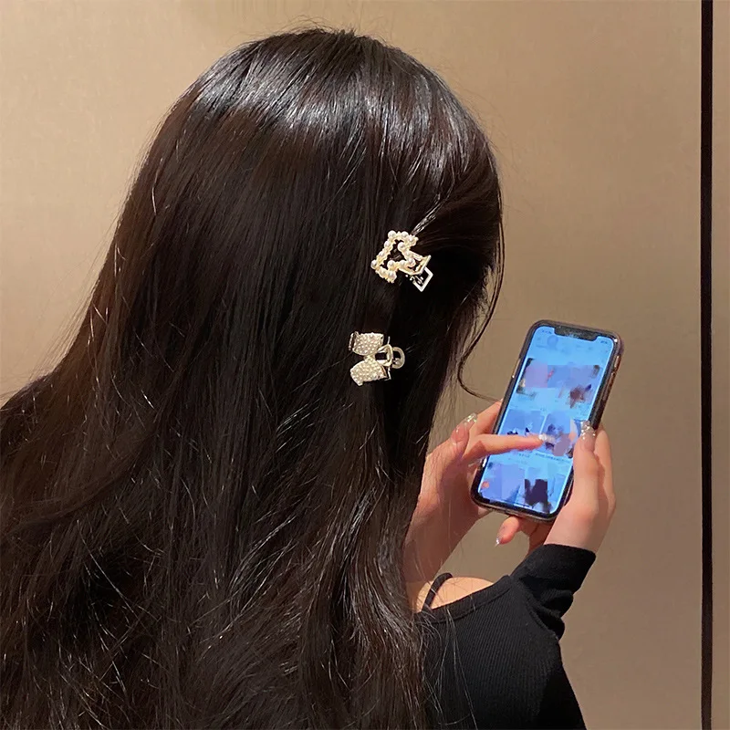 女の子と女性のためのビーズのヘアクリップ,小さなヘアクリップ,ヘアアクセサリー