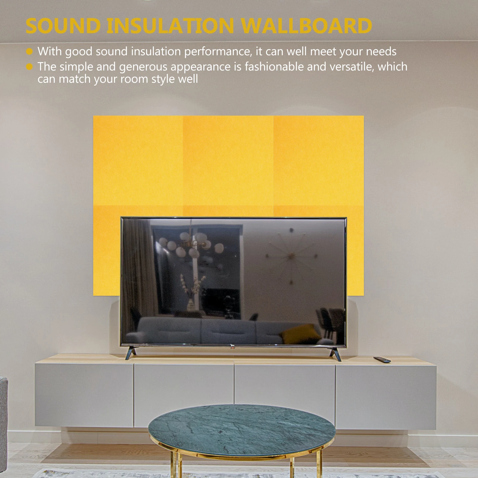 5 Pcs Soundproof Wall Panels Felt Board for Music Room KTV Home Office Excellent Texture Easy Installation