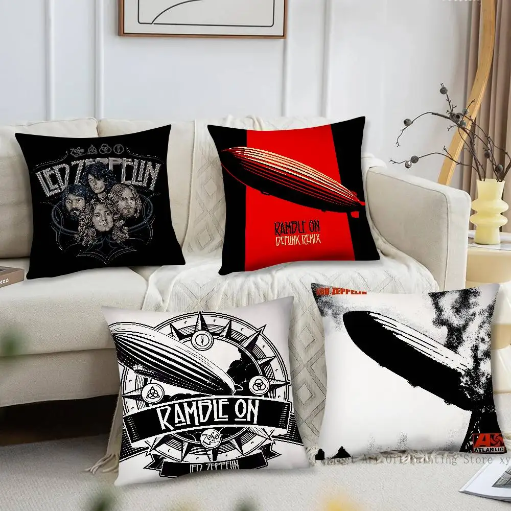1pc Band L-Led Z-Zeppelin Anime Pillow Case Fashion Square Pillowcase Bedroom Sofa Room Ins Decoration Leisure