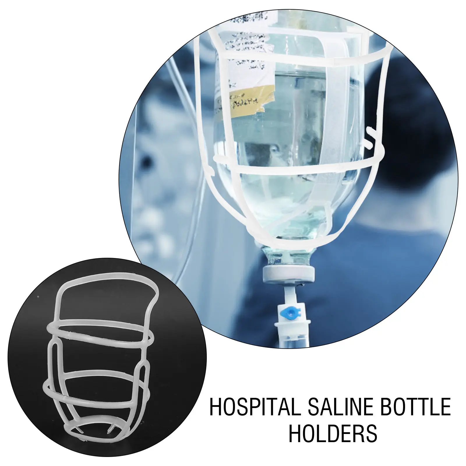 20Pcs Saline Bottle Storage Net Cage Infusion Bottle Holder Sleeve Portable Dripping Pole Net Reusable Hospital Clinic Infusion