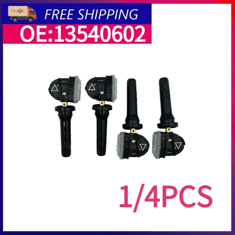 Capteur de pression des pneus, 1/4 pièces, 13540602, 433MHZ, pour voiture Brilliance Cadillac JAC Opel Vauxhall Zotye