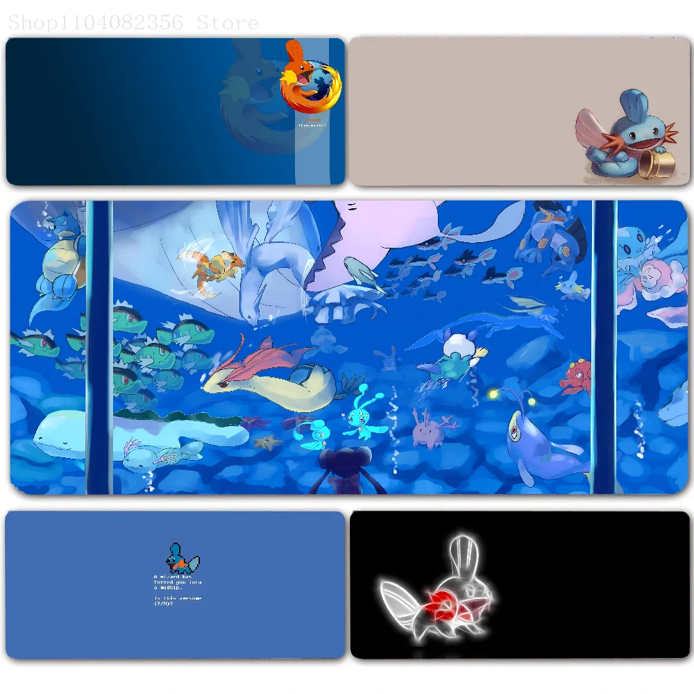 1pc Mudkip P-Pokemon-n Anime Mouse Pad Large Mouse Mat Pink Office Desk Mat Laptop Gaming Large Mousepad