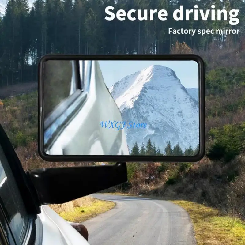 

37JE Versatile Side Mirror Plastic & Glass Rearview Mirrors Waterproof Fog Proof Mirror Exterior Mirror Upgrades for Vehicles