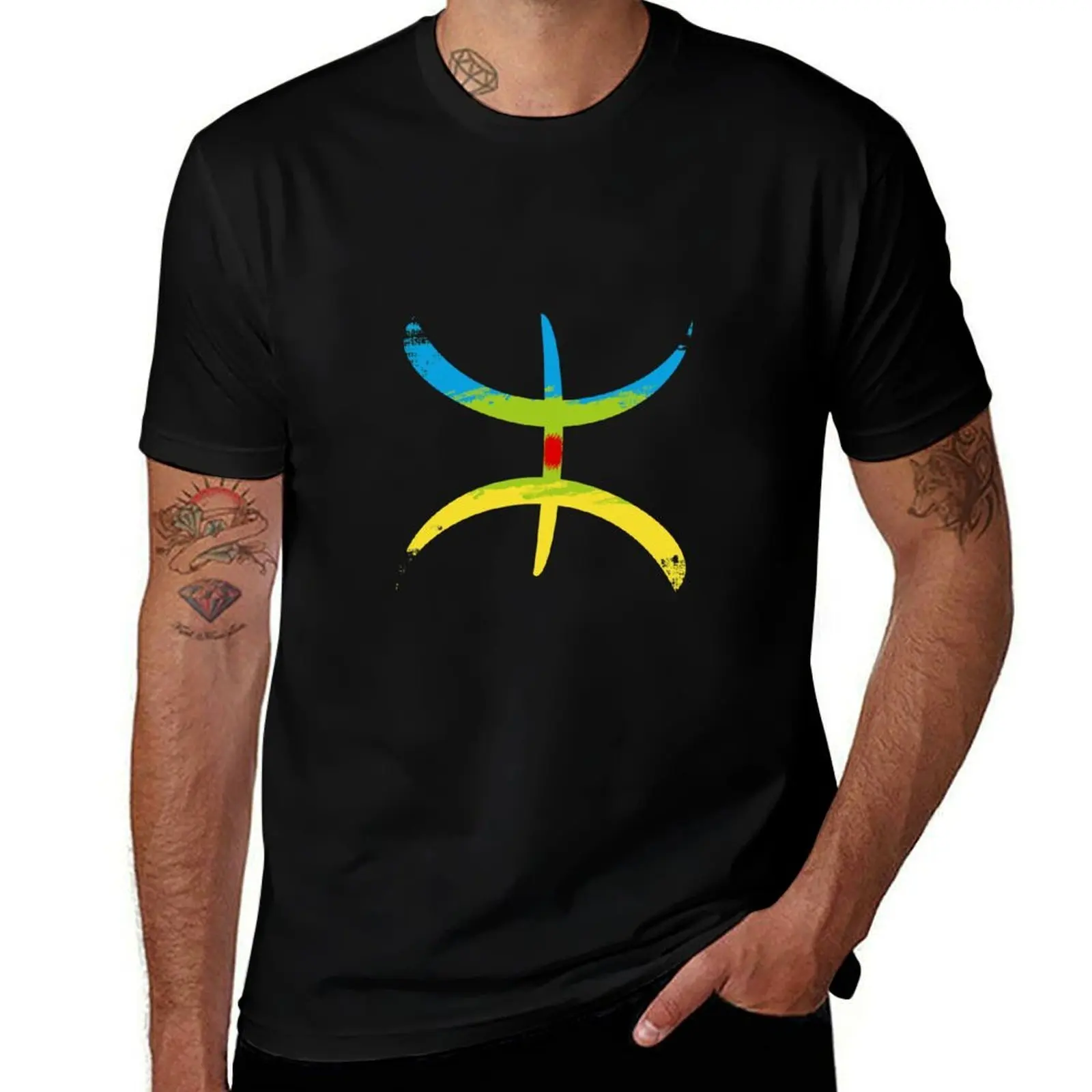 Berber Flag - Amazigh Flag - YAZ T-Shirt Plus Size Summer Casual T-Shirt
