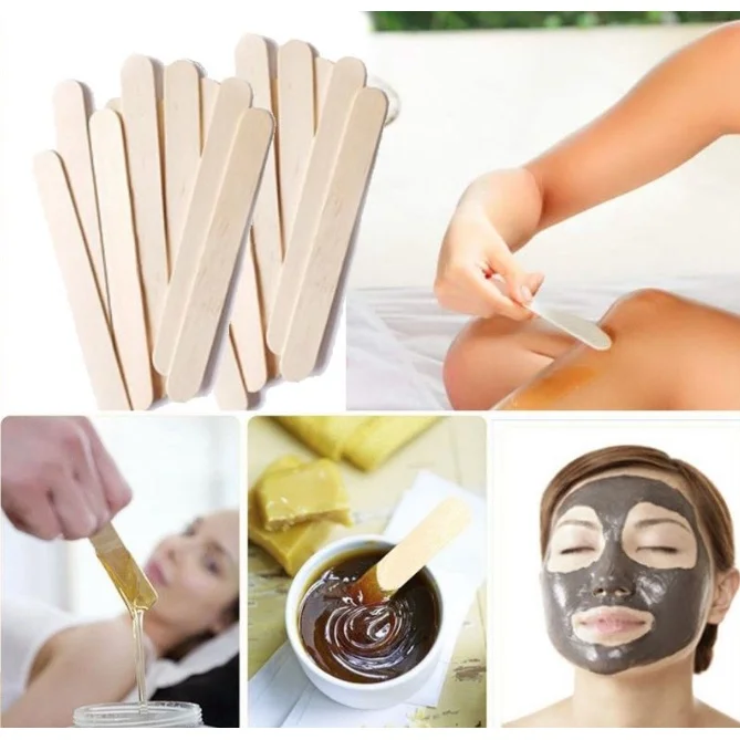 10pcs Wooden Wax Stick Sofia Waxing Hair Removal Cream Sticks Wood Epilation Tools Spatulas