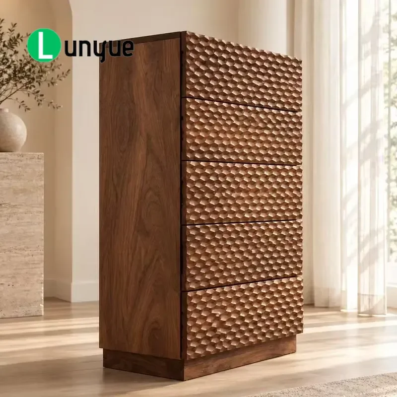 Custom Solid Wood Geometric Locker Designer Niche Storage Cabinet Creative Home Decor Furniture