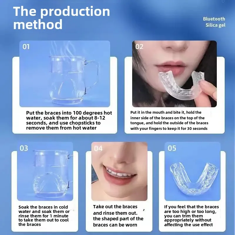 Food Grade EVA Thermoplastic Braces Oral Invisible Multi-functional Night Anti-snoring Anti-grinding Tooth Protection Braces