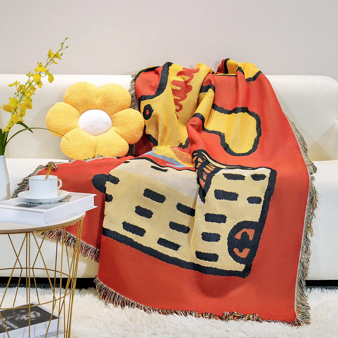 New Sofa Knit Blanket Thick Outdoor Camping Mat 130*180cm Home Decorate Tapestry Nap Soft Blanket