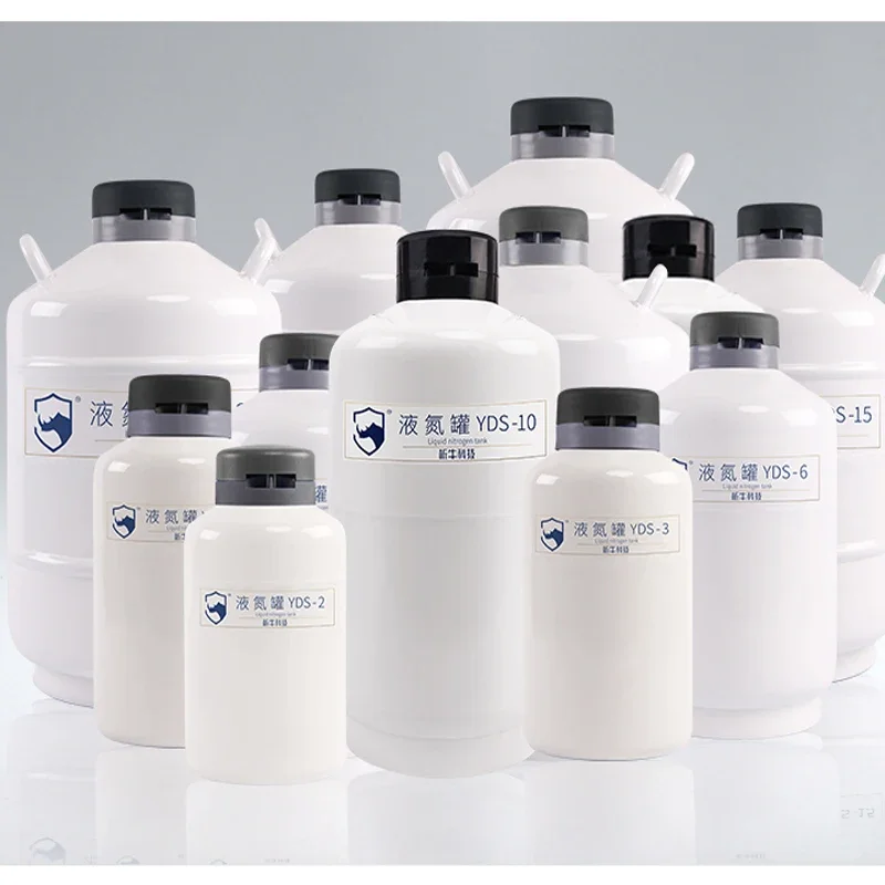 YDS-10 Liquid Nitrogen Tank Container 3/6/10/15/30L Cryogenic Tank Ice Cream Liquid Static Cryogenic Tank