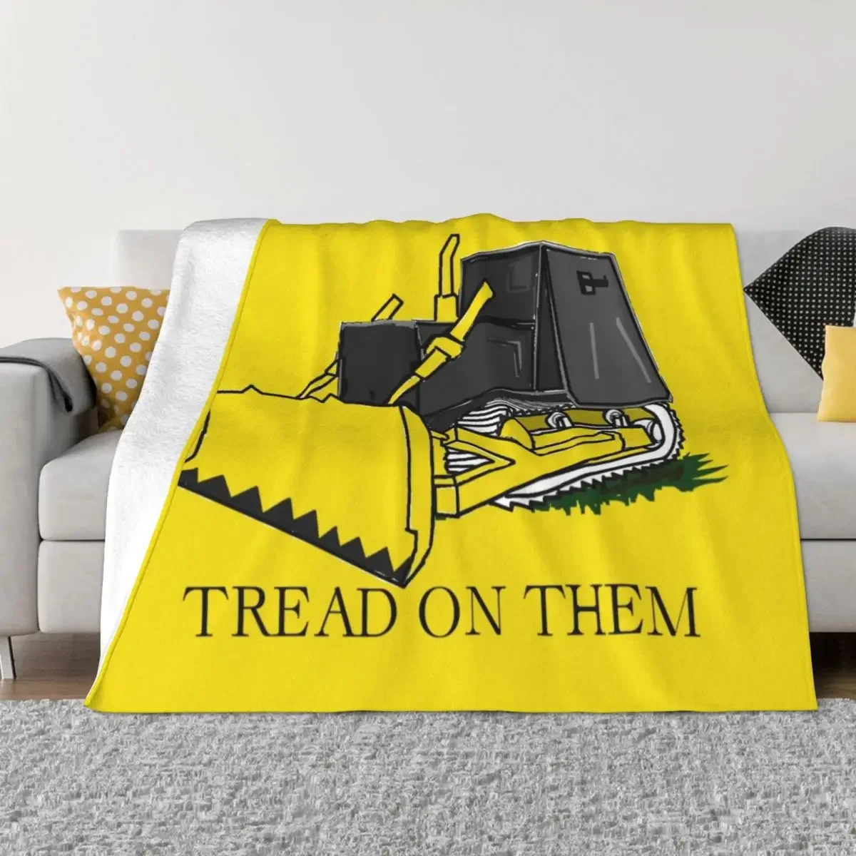 

Marvin Heemeyer: Tread on them, Killdozer Throw Blanket Picnic Sofa Throw Blankets