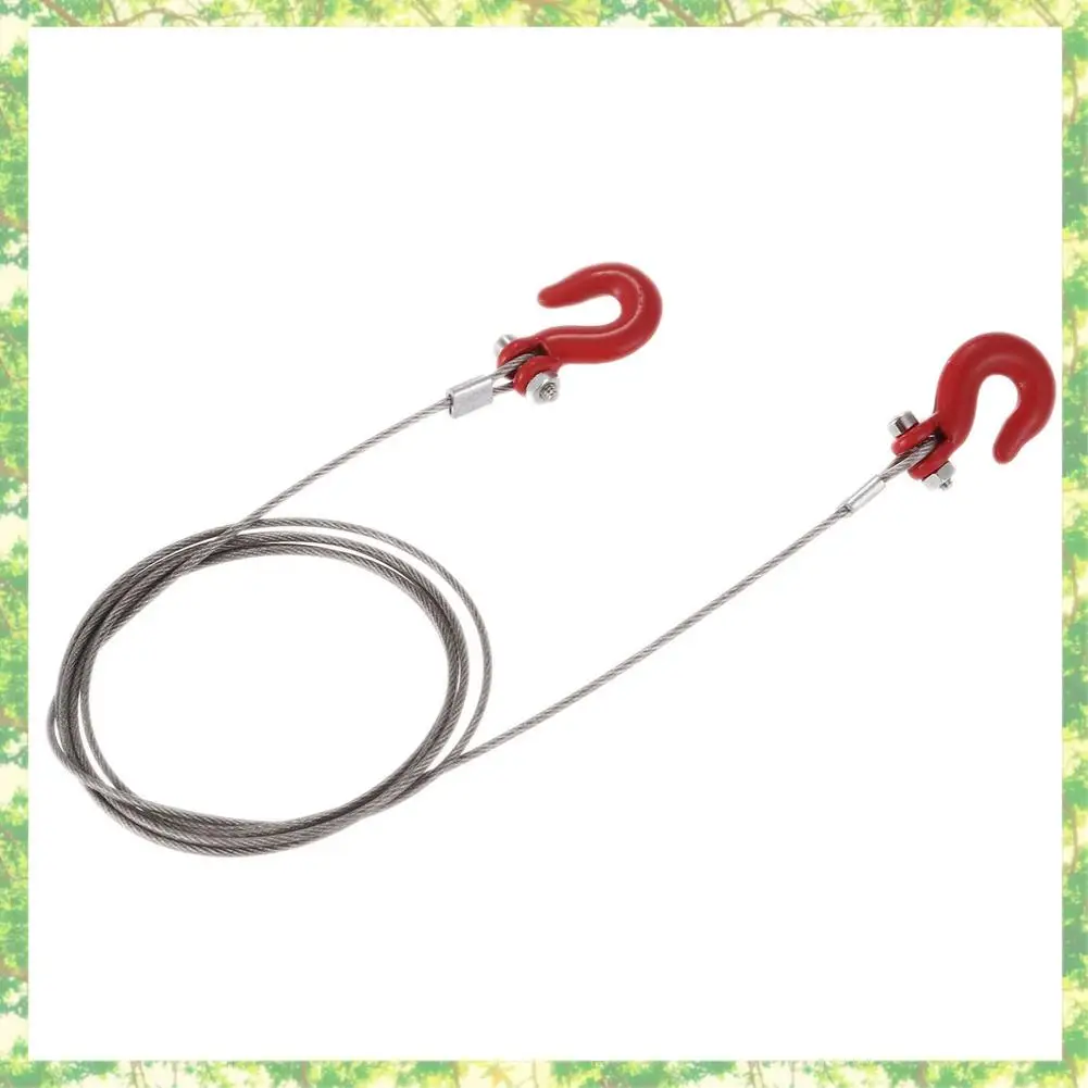 صديقة للبيئة-1 قطعة 1:10 RC الزاحف اكسسوارات سحب سلسلة و 1 قطعة 1/10 RC سيارة الزاحف الصلب حبل للسحب مع السنانير #3