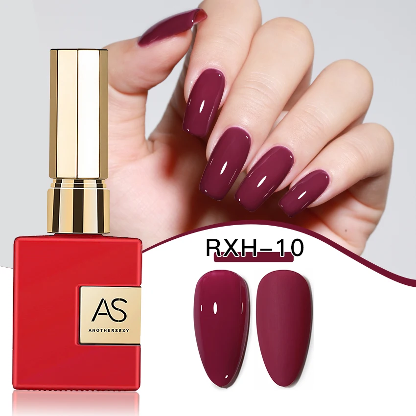 AS 15 ml Gel-Nagellack, nicht im Set, Neujahr, semi-permanent, Hybrid, schwarz, rot, Gel-Nagellack, Valentinstag-Nagelkunst, emaillierter Lack