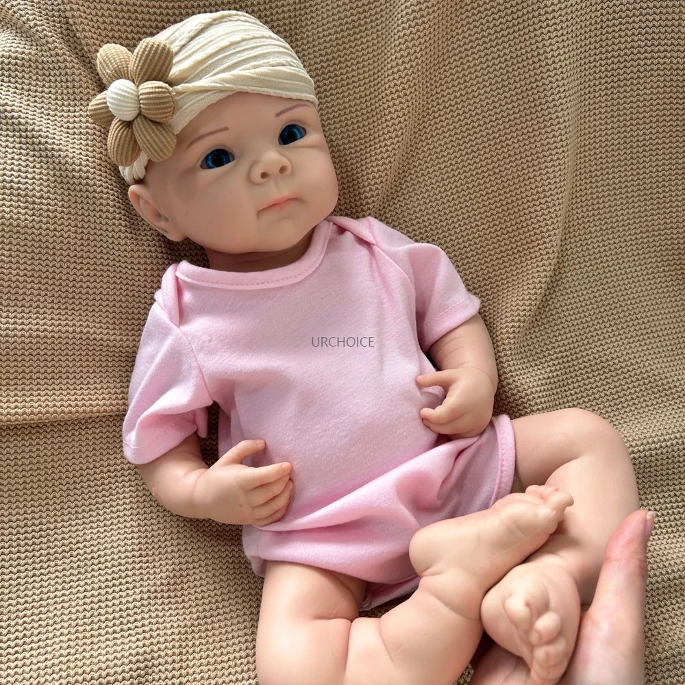 

Lifelike Silicone Reborn Doll 19Inch Bbay Giel Bettie Blue Eyes Soft Realistic Textures And Durable Materials Kids Toy Gifts