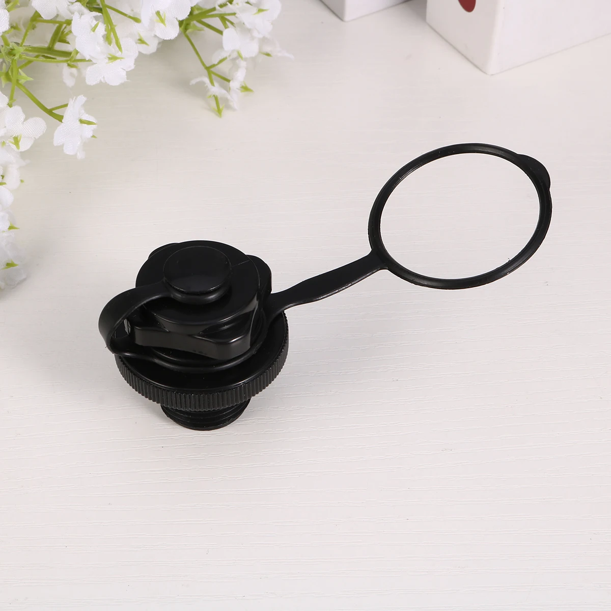 

8 Pcs Inflatable Boat Kayak Gas Valve Screw Nozzle Octagonal Black One Way Accessories Durable Anti Leak Design