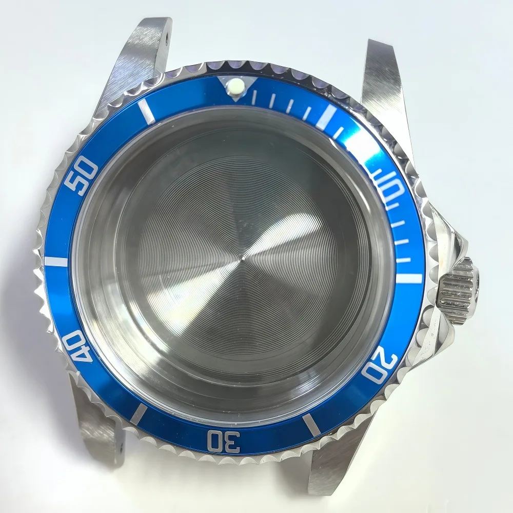 40 مللي متر ساعة حافظة متوافقة NH35 حركة الفولاذ المقاوم للصدأ 28.5 مللي متر الطلب مقاوم للماء وزارة الدفاع ساعة أجزاء لصنع ساعة ذاتية الصنع