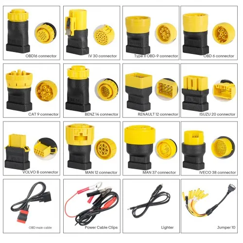 Lach x431 pro3s + smartlink hd 12v caminhão obdii ferramentas de diagnóstico bidirecional 24v carro pesado ecu codificação teste ativo el