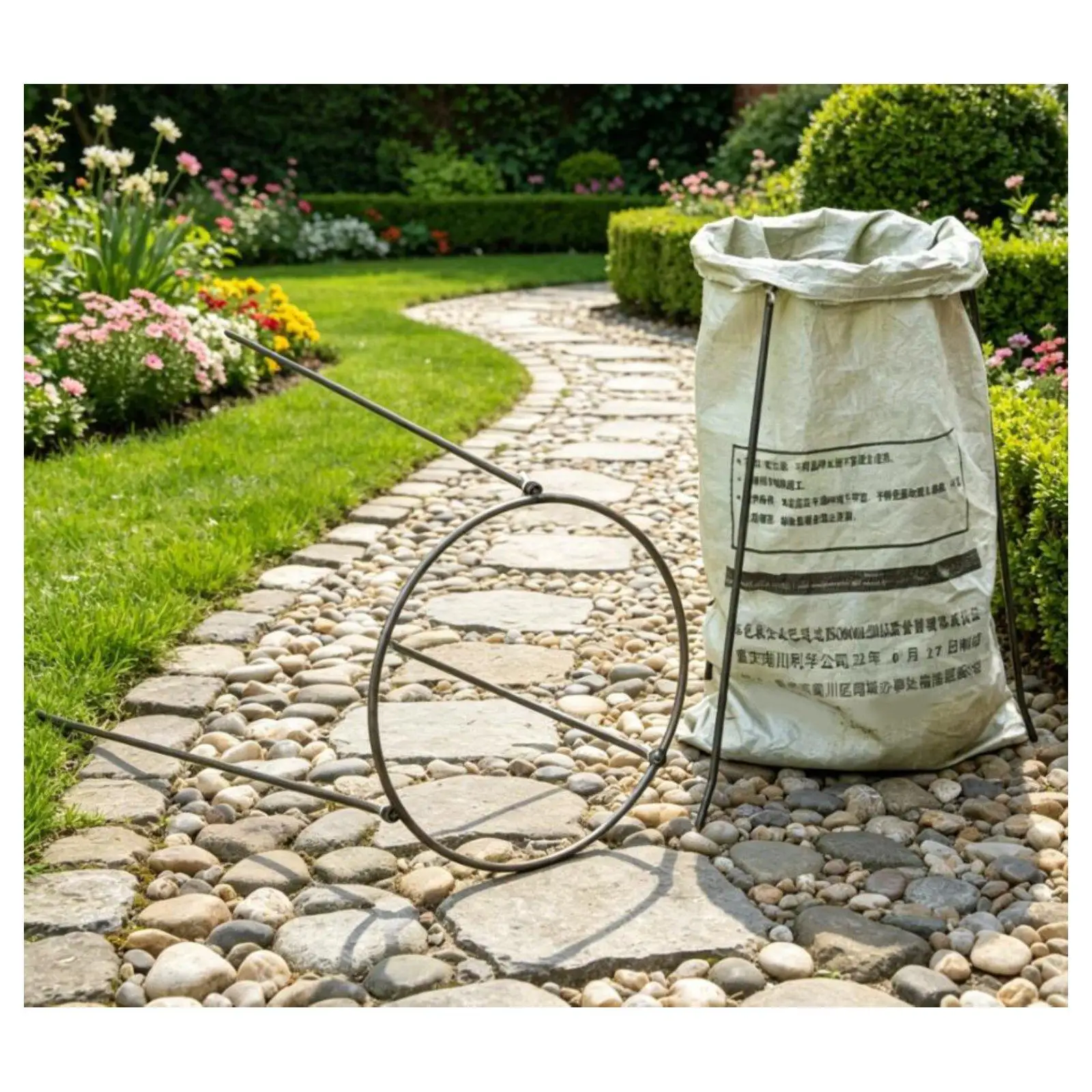 Outdoor Trash Bag Holder Multipurpose Portable Garden Garbage Bag Support Frame for Garden Party Camping Lawn Gardening